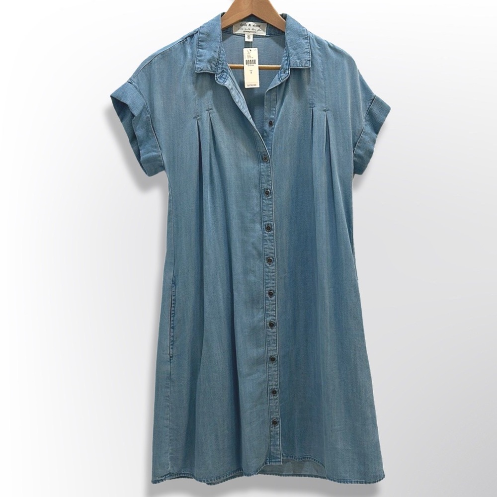 NWT Anthropologie Cloth & Stone Light Denim Dress